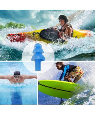 uxcell Waterproof Silicone Swimming Earplugs - 3 Pairs Soft Mushroom Design Comfortable Ear Protection for Men & Women - Blue - Buy Online on GoSupps.com