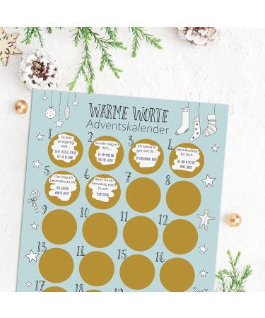 Nastami Scratch-Off Advent Calendar - A3 Christmas Countdown | Unique & Interactive Holiday Fun - Buy Online on GoSupps.com