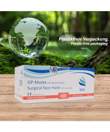 Kela OP Mask - 100x Pink Medical Masks | Made in Germany | Oeko-Tex Standard | Premium Respiratory Protection Masks - MNS Type IIR Disposable Masks 100 Pack - Buy Online on GoSupps.com