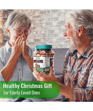 Hansia Organic Wood Fire Sea Salted Cashews with Skin - 2.2 lb - Whole Dry Roasted Non-GMO Nuts with Magnesium, Fiber, Protein, Vitamin & Iron - Oil-Free Snack - Buy Online on GoSupps.com
