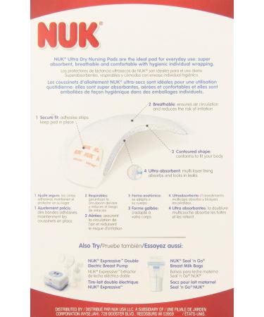 NUK Ultra Dry Disposable Nursing Pads - 50ct | Comfortable & Leak-Proof | International Shipping Available - Buy Online on GoSupps.com