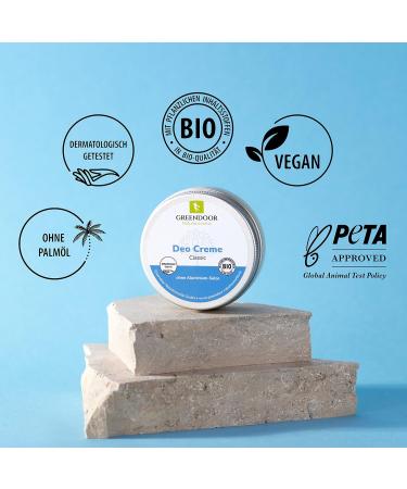  GREENDOOR GREENDOOR 2-Pack Aluminum-Free Cream Deodorants - 100ml - Natural Deodorant - Aluminum Salt-Free - Alcohol-Free - Paraben-Free - Palm Oil-Free - Aloe Vera - Natural Cosmetic - Buy Online on GoSupps.com