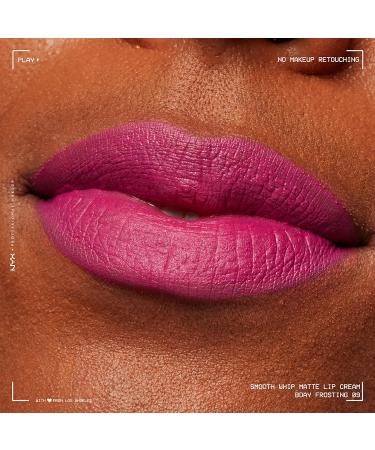 NYX Smooth Whip Matte Lip Cream - Bday Frosting (Violet Red) 09 | Long Lasting & Vegan Liquid Lipstick - Buy Online on GoSupps.com