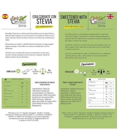 Dulci Light Stevia Sweetener Sticks - 300 Individually Packaged Zero Calorie Sugar Substitute for Drinks & Food - Buy Online on GoSupps.com