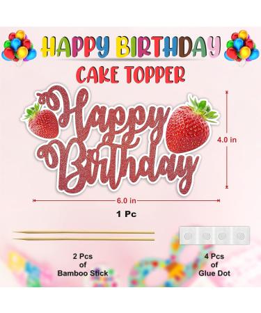 Seyal Real Strawberry Happy Birthday Cake Topper - Buy Online on GoSupps.com