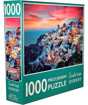 Santorini Sunset Jigsaw Puzzle 1000 Pieces by Page Publications - Fun for Adults, Teens, and Kids - Buy Online on GoSupps.com