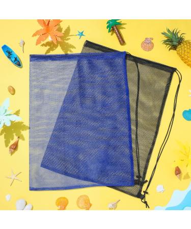 6 Pack Mesh Gear Bag - Large Drawstring Net Bag for Diving & Swimming Gear - Ideal for Sports & Beach Storage - 26.7 x 19.7 Inch - Buy Online on GoSupps.com