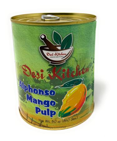 Desi Kitchen Mango Pulps Delicious flavor By Rani Foods Inc (Alphonso Mango Pulp 30oz)