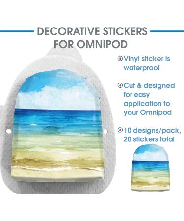 20 Pack Omnipod Stickers | Fun Accessory Patches for Insulin Pump | Holiday Designs for Diabetes Management - Buy Online on GoSupps.com