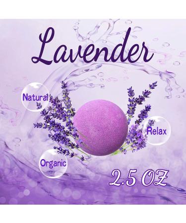 18 Lavender Bath Bombs Gift Set with Essential Oils - Organic Ingredients for Relaxing Bath - Natural Bath Balls for Men & Women - Buy Online on GoSupps.com