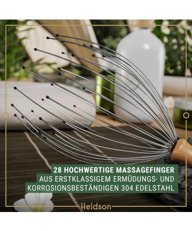Heldson Premium Head Massage Spider | 28-Finger Scalp Massager | Relaxing Hair and Head Massage Device | Perfect Wellness Gift - Buy Online on GoSupps.com