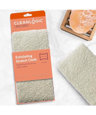 Cleanlogic Bath and Body Exfoliating Stretch Cloth - Pack of 6 (Assorted Colors) - Buy Online on GoSupps.com