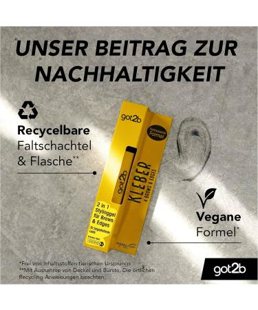  Got2B got2b Colle 4 Brows & Edges (16 ml) 2-in-1 Brow Gel & Hair Mascara with handy styling gel and double-sided eyebrow brush to tame baby hairs vegan formula - Buy Online on GoSupps.com