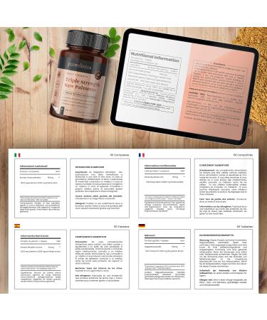 PureCllinica High Potency Saw Palmetto 3200mg - 6 Months Supply 95% Fatty Acids 10x Stronger Tablets - Shop Now! - Buy Online on GoSupps.com