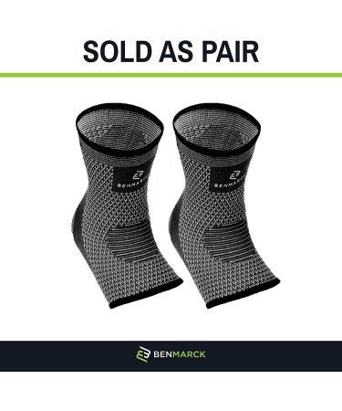 Achilles Tendon Support Brace | Plantar Fasciitis Sock | Ankle Compression Sleeve for Running | Tendonitis & Flat Feet Relief - Gray Black | Unisize - Buy Online on GoSupps.com
