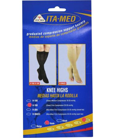 ITA-MED 23-30 mmHg Knee High Compression Stockings - 2X-Large Skin Color 3 Pack - Best Support for Swollen Legs & Varicose Veins - Buy Online on GoSupps.com