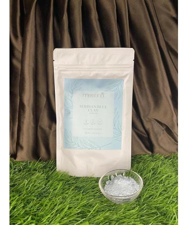 Meesha Serbian Blue Clay Powder | 100% Natural Cambrian Clay for Face Masks Body Wraps Hair Treatment | 3.5 oz (100g) | Ideal for Soap Making Body Scrubs Bath Bombs | Soothing & Cleansing - Buy Online on GoSupps.com