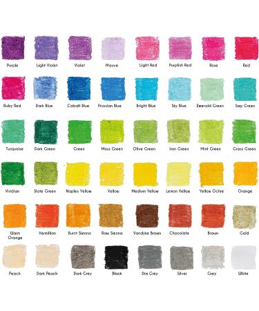 Zenacolor Oil Pastels Set - 48 High-Pigment Water-Resistant Colors - Soft Texture - Art Supplies for Artists - Buy Online on GoSupps.com