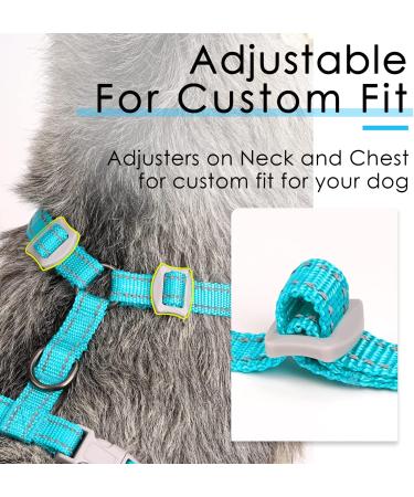 Thinkpet No-Pull Dog Harness Leash Set - Breathable Padded Reflective Safety Harness for Small Medium Large Dogs - Adjustable Running Harness (1 Pack) - Blue - Buy Online on GoSupps.com