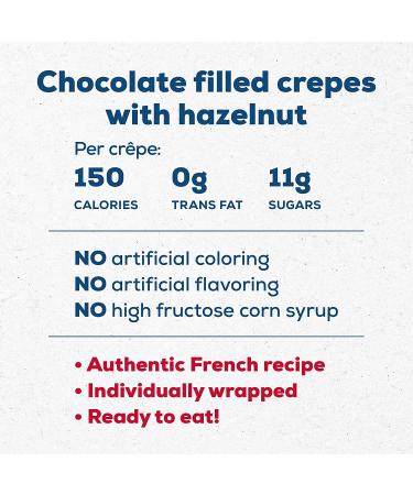 La Boulangere Chocolate Hazelnut Crepes - Individually Wrapped - Non GMO - 20-Count - Buy Online on GoSupps.com