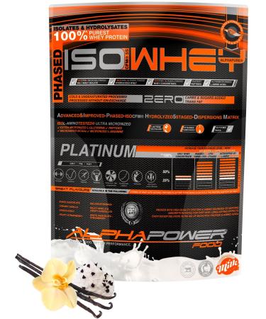 ALPHAPOWER FOOD ALPHAPOWER FOOD CFM Whey Isolate Protein Powder | Protein Powder Shake 1 kg Vanilla Milk Chocolate Split | IsoWhey