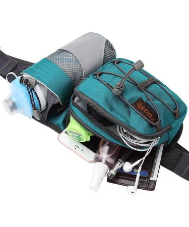 YUOTO Waist Pack with Water Bottle Holder - Green | Hydration Belt for Running, Walking, Hiking - Buy Online on GoSupps.com
