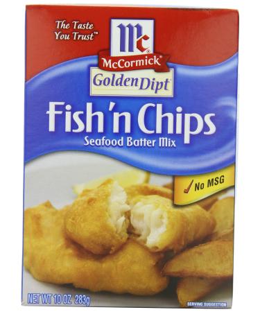 McCormick Golden Dipt Fish 'n Chips Seafood Batter Mix, 10 oz (Pack of 8) Fish 'n Chips 10 Ounce (Pack of 8)