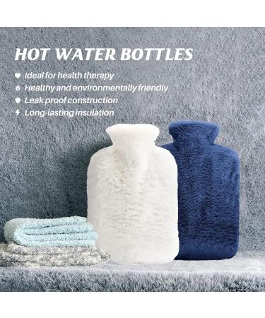 Cooyou 2L Hot Water Bottle with Fluffy Cover Hot/Cold Compress for Pain Relief - Buy Online on GoSupps.com