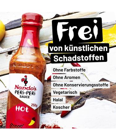 Nando's Sauce PERi-PERi Piquante - Sauce Piment e Hot - Lot de 3 x 250g - Buy Online on GoSupps.com