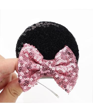 8PCS Sequin Mouse Ears Hair Clips - Glitter Hair Bows for Women & Girls | Costume Party Favor, Halloween & Christmas Decoration - Buy Online on GoSupps.com