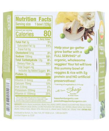 Happy Family Organics Happy Tot Organic Veggies & Wild Rice 12+ Months - 4.5 oz - Buy Online on GoSupps.com