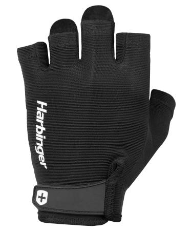 Harbinger Power Gloves 2.0 for Weightlifting, Training, Fitness, and Gym Workouts Black Large