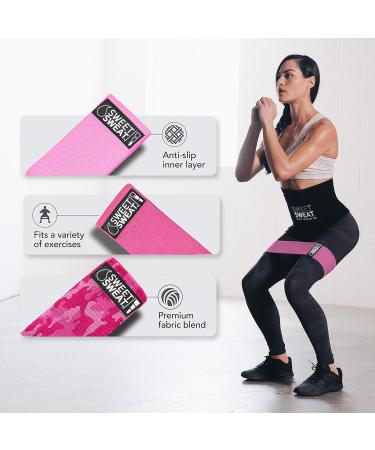 Buy Sweet Sweat Hip Bands & Resistance Set | Non-Slip Fabric Booty Bands for Squats & Lunges | Free Mesh Carrying Bag - International Shipping - Buy Online on GoSupps.com