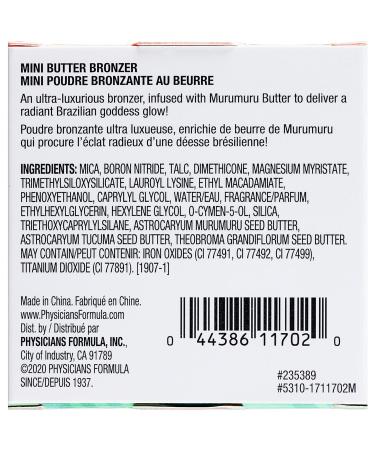 Physicians Formula Mini Murumuru Butter Bronzer Cream Shimmer Face Makeup - Pack of 3 | Dermatologist Tested, Clean Beauty, Vegan & Cruelty-Free - Buy Online on GoSupps.com