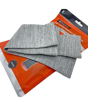 Zengear Calf Compression Sleeves - XXL Mixed Grey | Shin Splint Support & Leg Sleeves for Muscle Cramps - Buy Online on GoSupps.com