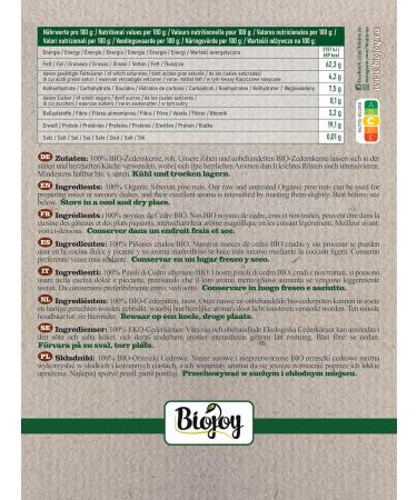 Buy BioJoy Organic Siberian Cedar Nuts (1 kg) - Shell-Free Alternative to Pine Nuts (Pinus Sibirica) | Premium Quality Cedar Kernels - Buy Online on GoSupps.com