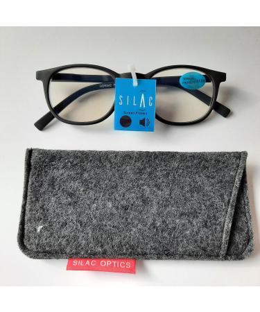 Silac Black 7405 Unisex Reading Glasses - Blue Light Blocker for Screens - No Eye Fatigue or Headaches - Light & Durable +2.00 - Buy Online on GoSupps.com