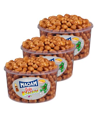 Haribo Maoam pack of 3 Cola crackers dragees chewy candy 3600g cans Cola 1.2 kg (pack of 3)