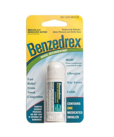 Benzedrex Nasal Decongestant Inhaler 1 Count (Pack of 1)