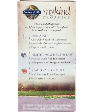 Garden of Life Organic Mykind Prenatal Once Daily 108 CT | Best Prenatal Multivitamin - Buy Online on GoSupps.com