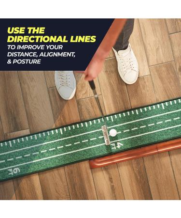 Victorem Adjustable Indoor Golf Putting Mat with Ball Return Office & Home Golf Practice Equipment - Buy Online on GoSupps.com