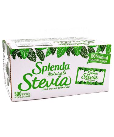 SPLENDA Naturals No Calorie Stevia Sweetener, Single-Serve Packets, 500 Count, 35.27 oz