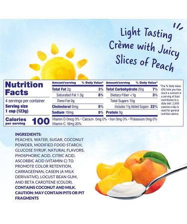 Dole Peaches & Creme Parfait Fruit Bowls - Gluten-Free Healthy Snack - 4.3 Oz (Pack of 24) - Buy Online on GoSupps.com