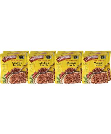 Tasty Bite Indian Madras Lentils 10oz Pouches (Pack of 8) - Authentic Indian Ready-to-Eat Meal - Buy Online on GoSupps.com
