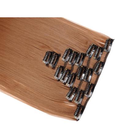 Ombre Colorful Synthetic Clip in Hair Extensions - 23 Light Auburn - 8Pcs Full Head, 18Clips - Buy Online on GoSupps.com