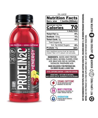 Protein2o 15g Whey Protein Infused Water Plus Energy Variety Pack - 12 Bottles - Buy Online on GoSupps.com
