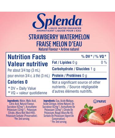 SPLENDA Liquid Water Enhancer Drops Strawberry Watermelon Flavor Sugar Free Concentrated Drink Mix 92mL Bottle (Pack of 2) Strawberry Watermelon 92 ml (Pack of 2) - Buy Online on GoSupps.com