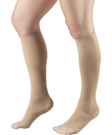 Truform Surgical Stockings | 18 mmHg Compression | Knee High | Open Toe | Beige | X-Large (Pack of 2) - International Shipping Available - Buy Online on GoSupps.com