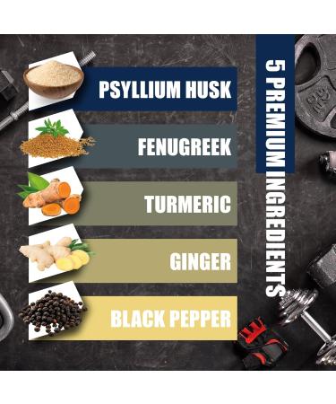 BMVINVOL Psyllium Husk Capsules Fiber Supplement with Fenugreek Turmeric Ginger Black Pepper - Support Digestive System Intestinal Health - 240 Count for 4 Month Supply - Buy Online on GoSupps.com