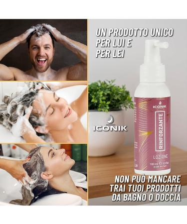 Iconik Strengthening Lotion for Men and Women Anti-Loss Spray Strengthening Energizing Restructuring Treatment Fine Fragile and Damaged Hair - Buy Online on GoSupps.com